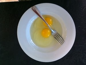 2 Eggs In Bowl
