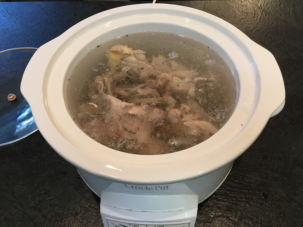Chicken Bones In Crock Pot With Water